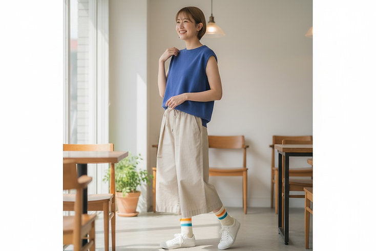 B1919 Banana Double Line Socks — Super Dry & Deodorizing, Eco-Friendly
