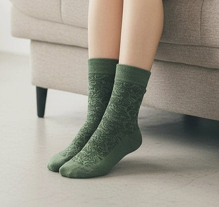 Spiral & Floral Socks — Japanese Craftsmanship, Everyday Luxury