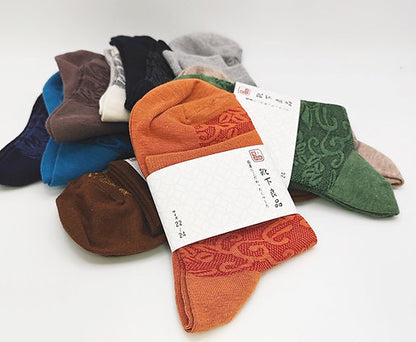 Spiral & Floral Socks — Japanese Craftsmanship, Everyday Luxury