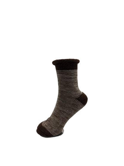 Rolled‑Top Two‑Tone Warm Socks