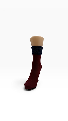 Contrast Top Socks