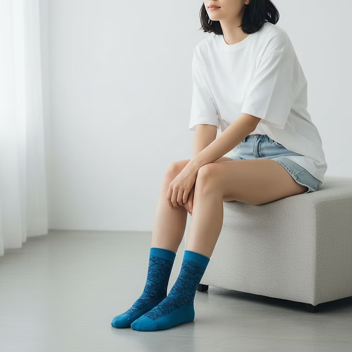 Spiral & Floral Socks — Japanese Craftsmanship, Everyday Luxury