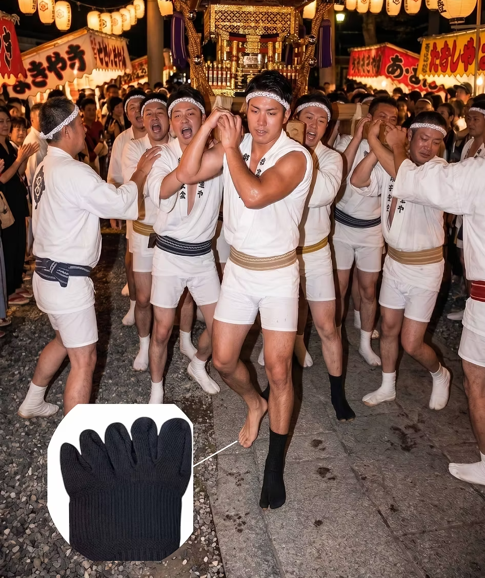 DANJIRI SOCKS – Festival Tabi Performance( Five Finger Black Sock)